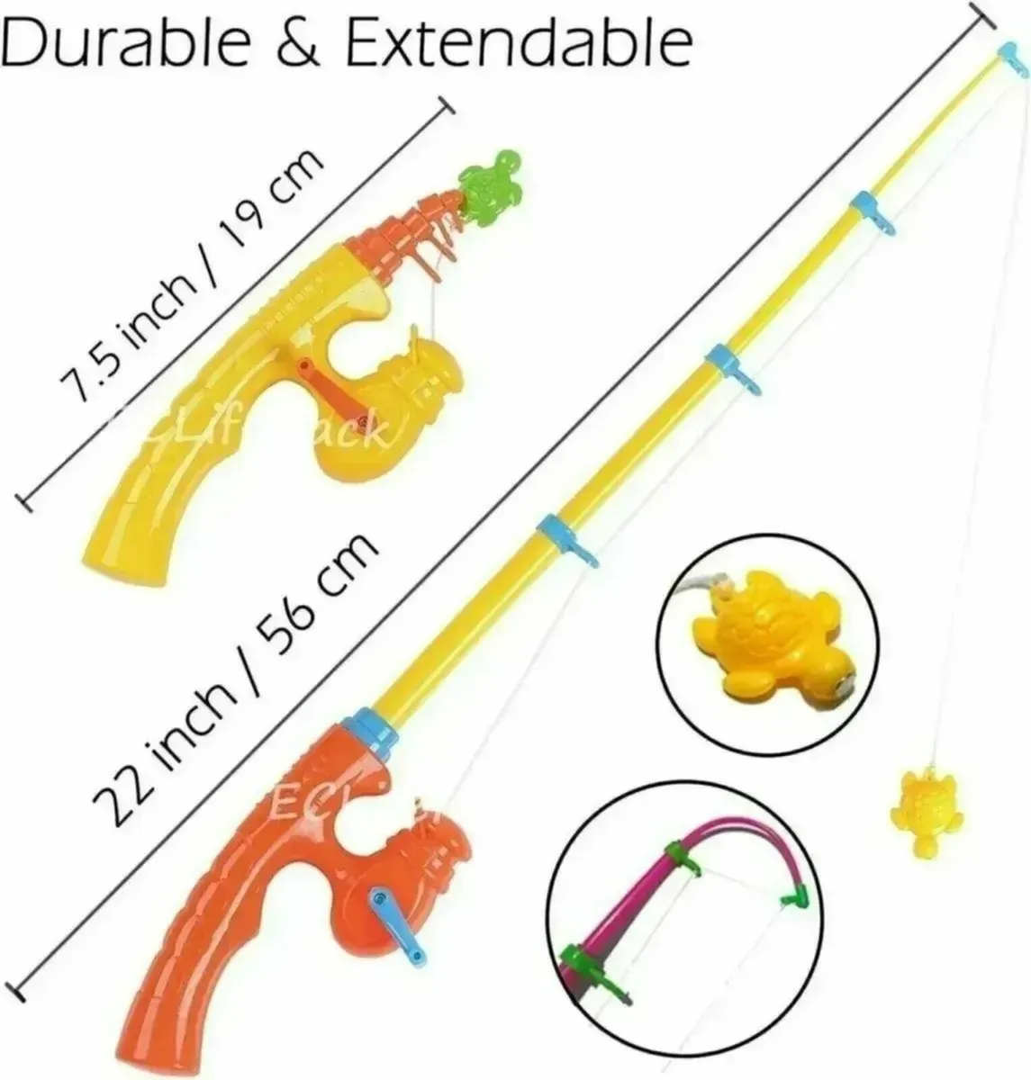 Magnetic Fishing Toy Set for Kids Bath & Pool - Image 3