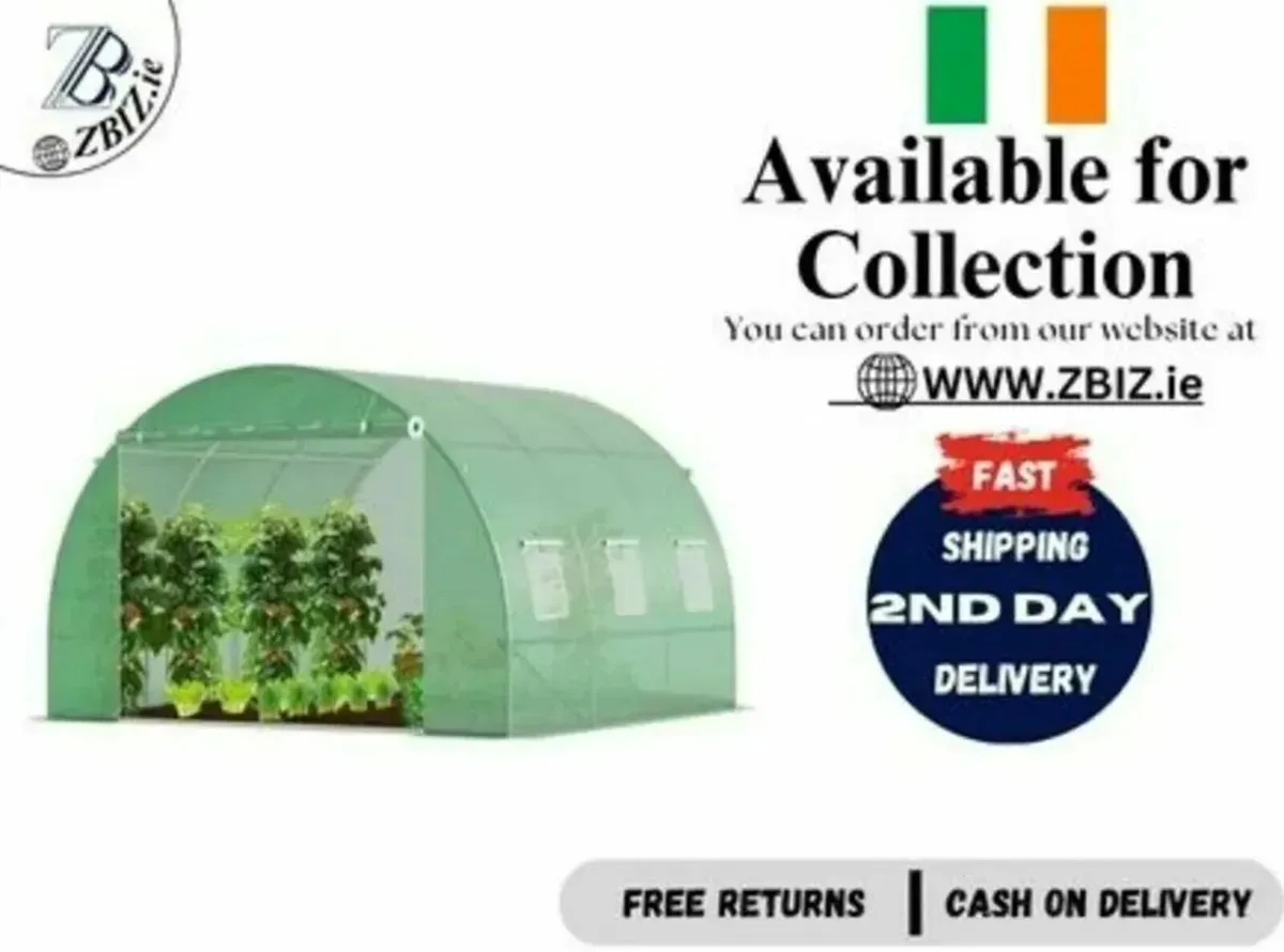 Greenhouse 3x2x2 m 6m² Poly Tunnels - Image 1