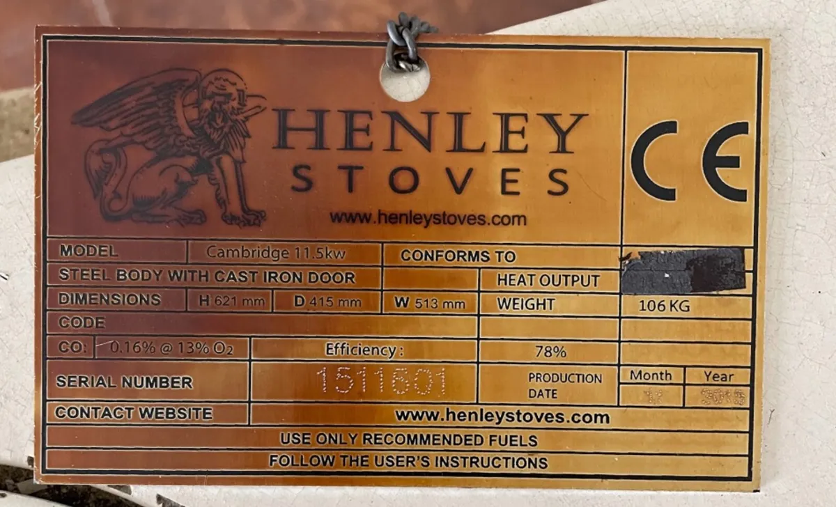 11.5kw Cambridge Henley Stove - Image 2