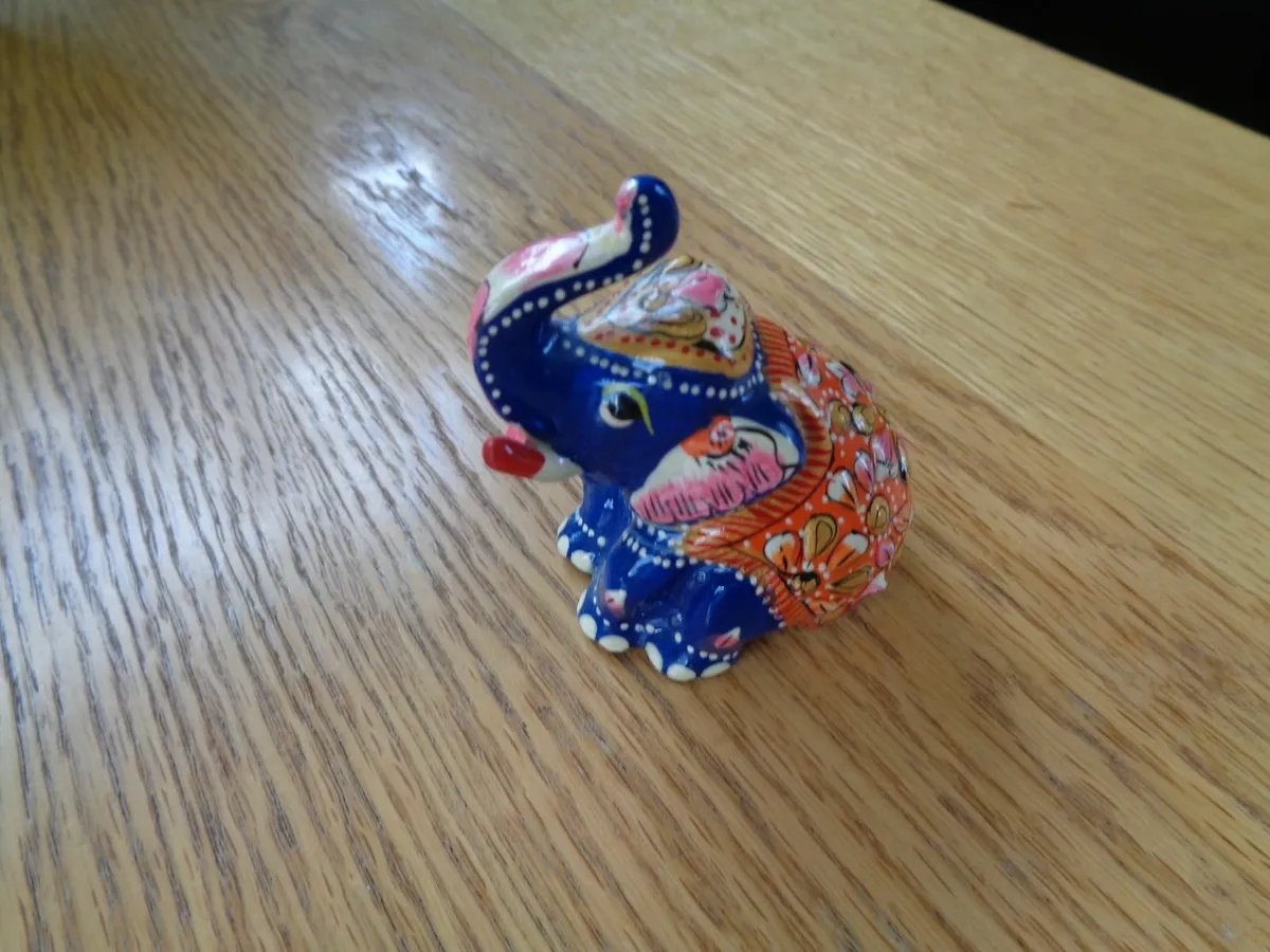 Hand Painted Elephant for Sale - Image 1