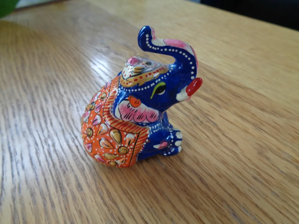 Hand Painted Elephant for Sale - Image 4