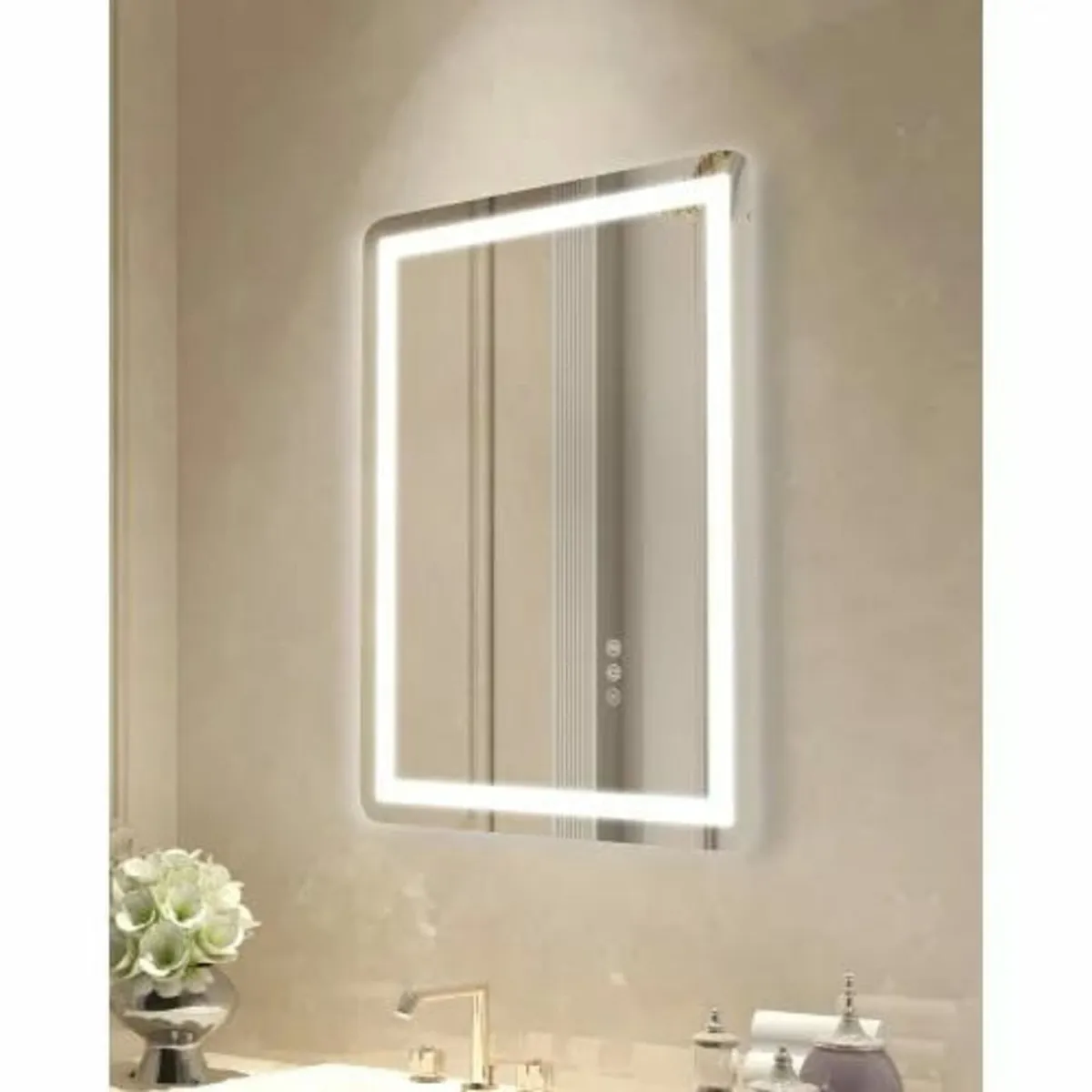 LED Bathroom Mirror, 50 x 70 cm LED Bathroom Vanit - Image 1