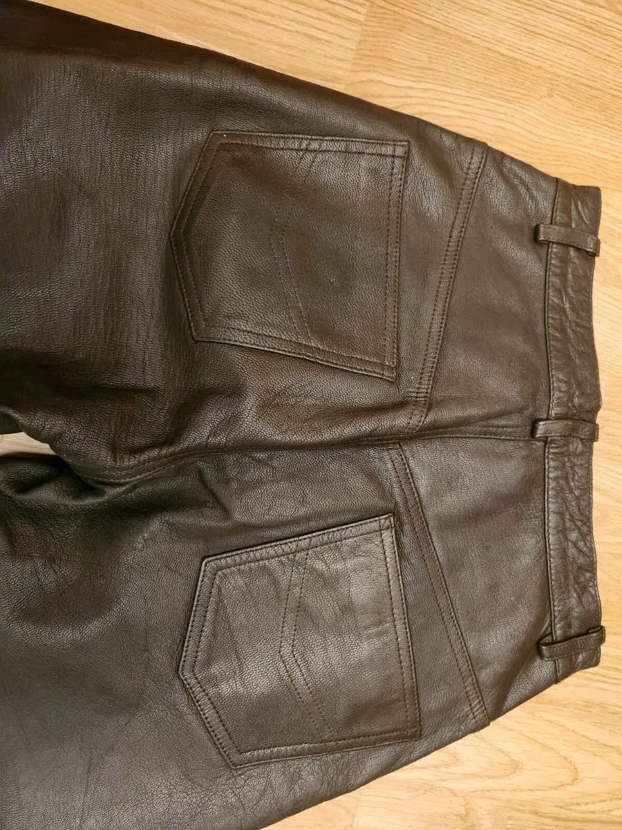 Ladies Vintage leather Jeans - Image 3