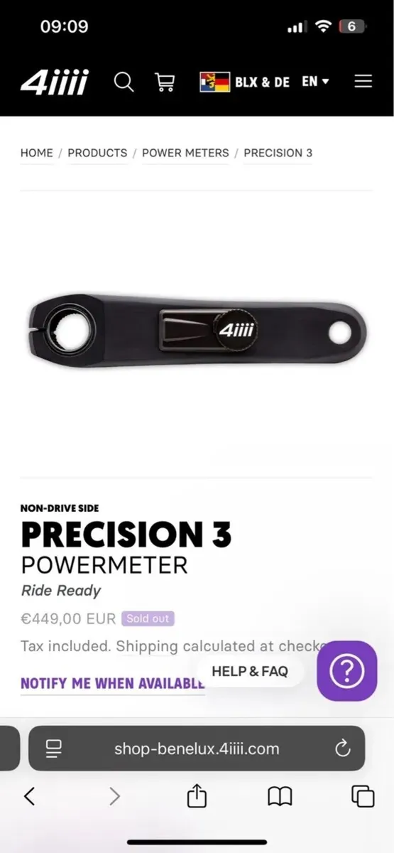 Ultegra R8100 4iiii Power Meter - Image 1
