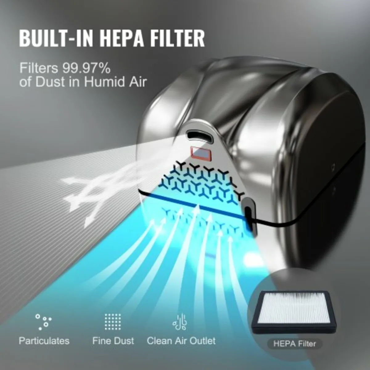 Heavy Duty Commercial Hand Dryer, 1800W Automatic - Image 3