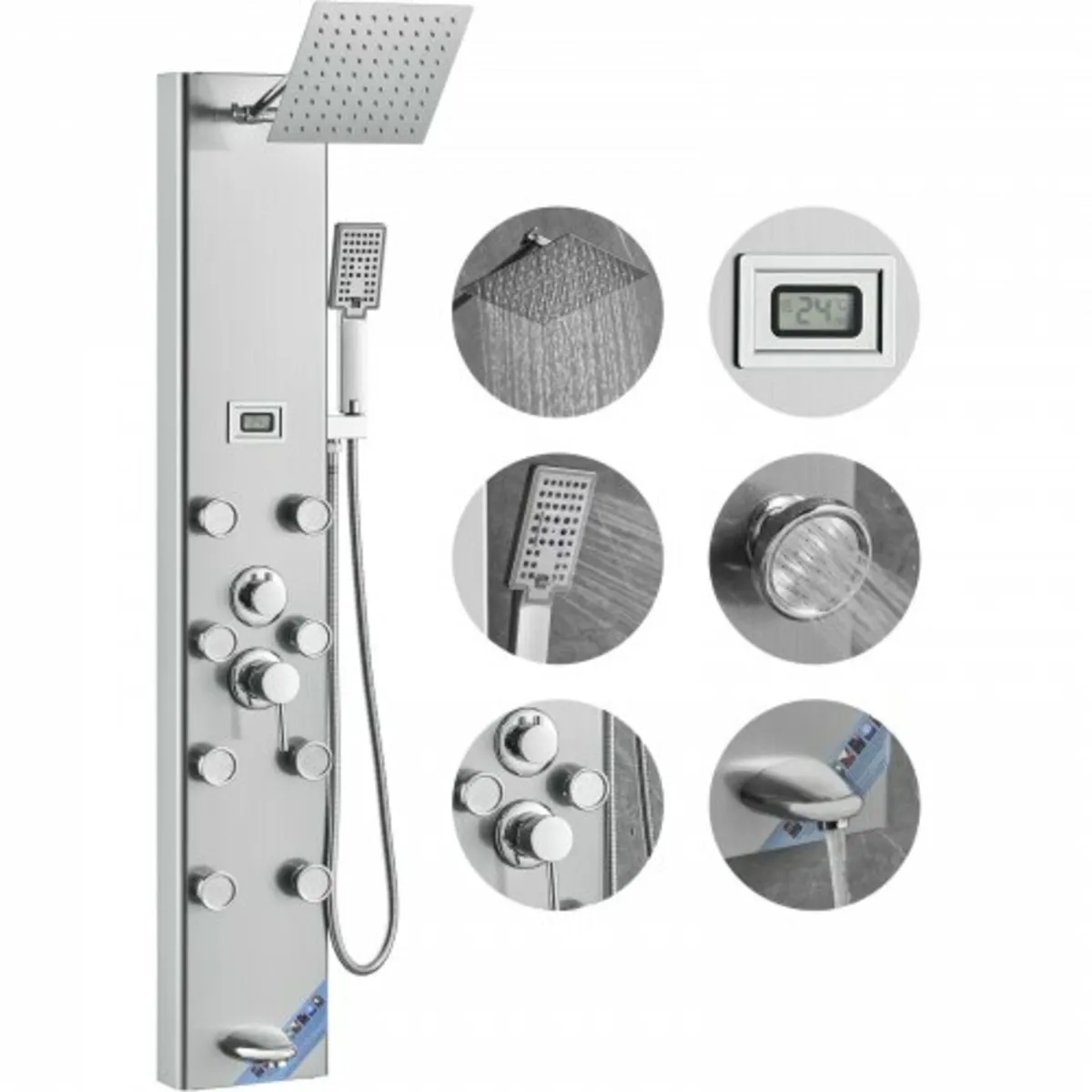 Shower Panel System, 6 Shower Modes, Digital Displ - Image 1