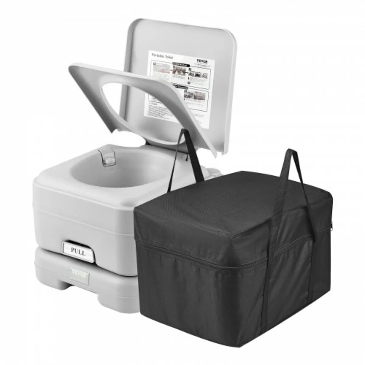 Toilet for Camping with Carry Bag, RV Toilet with - Image 1