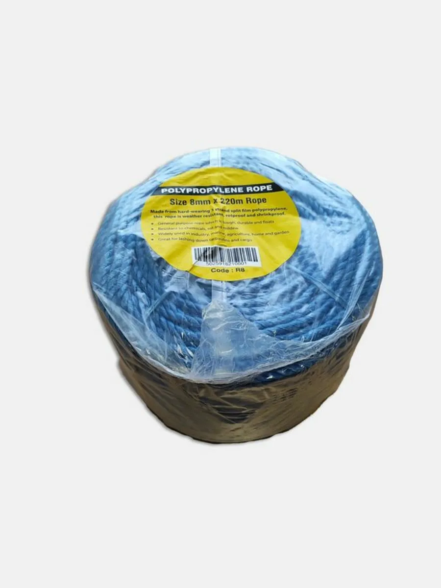 General purpose poly rope - 8mm / 220m - Blue - Image 3
