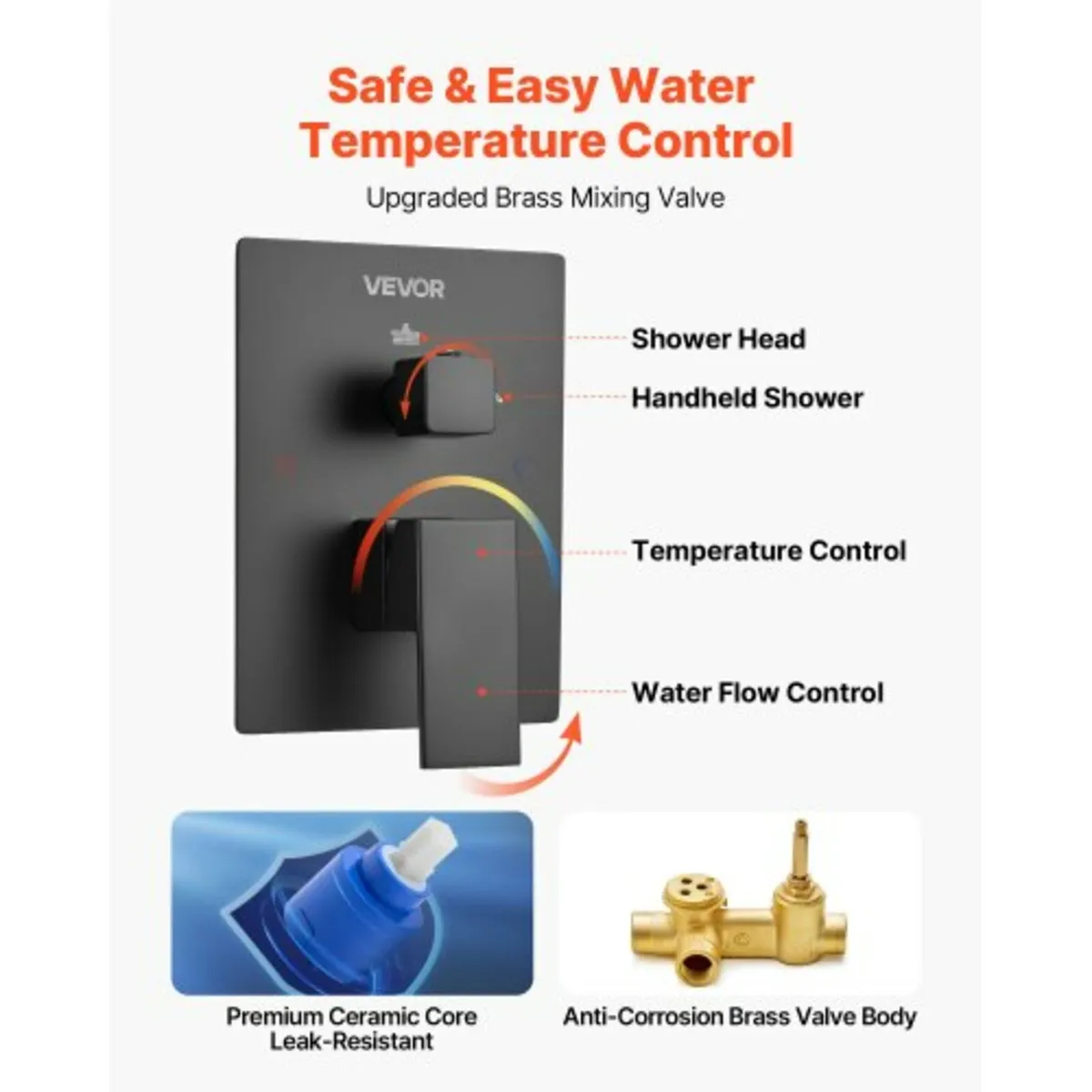 Shower Faucet Set, Rainfall Bathroom Shower System - Image 4