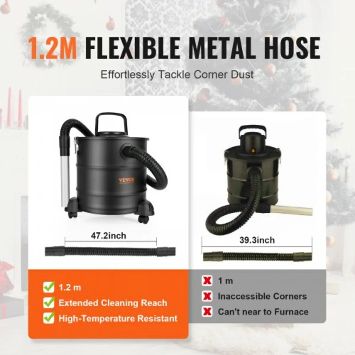 Ash Vacuum Cleaner, 20 L with 1200W Powerful Sucti - Image 3