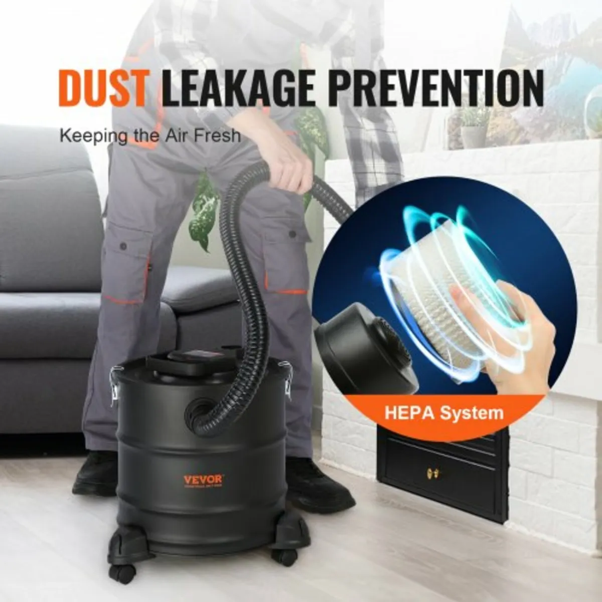 Ash Vacuum Cleaner, 20 L with 1200W Powerful Sucti - Image 4