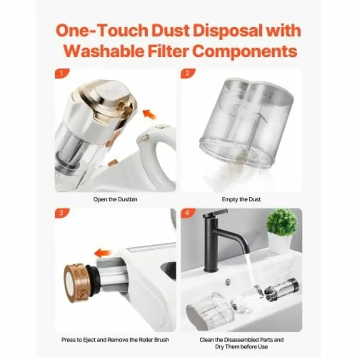 Mattress Vacuum Cleaner, 550W Bed Vacuum Cleaner w - Image 2