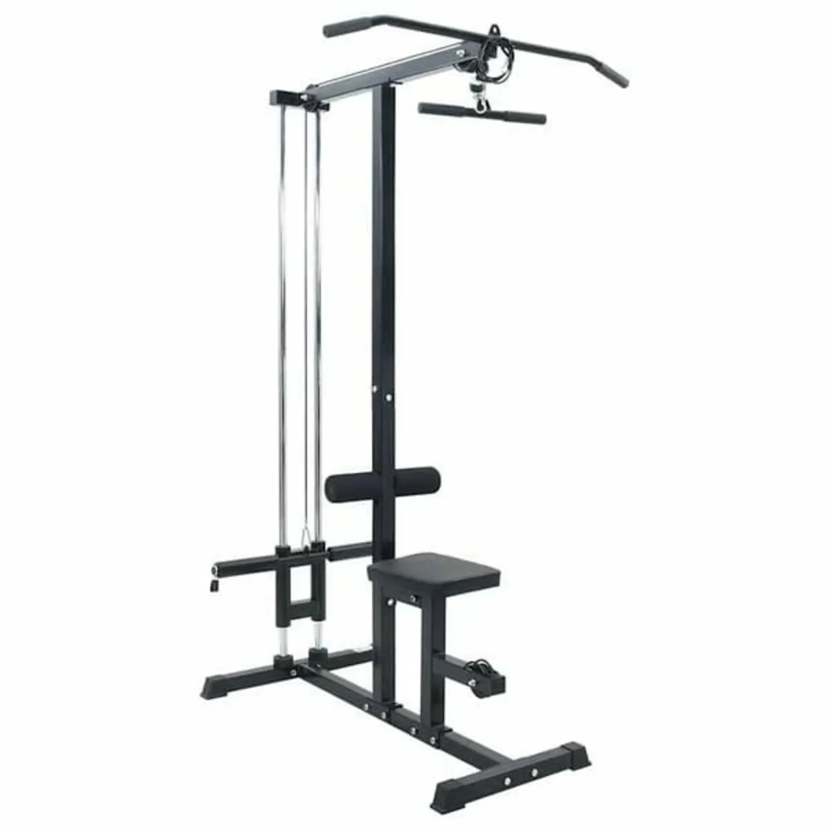 Lat Pulldown Machine Manual Black 110 x 70 x 187 c - Image 2