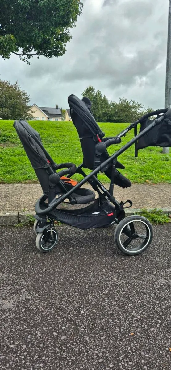 Double Buggy with rain covers - Image 2