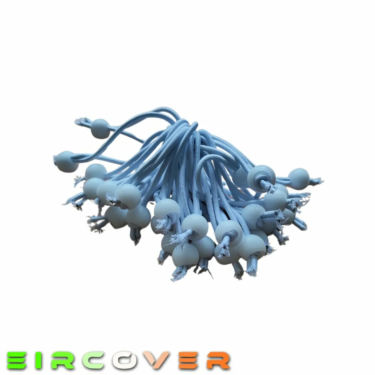 Small white bungee ball ties, 10cm (30 pk) - Image 2