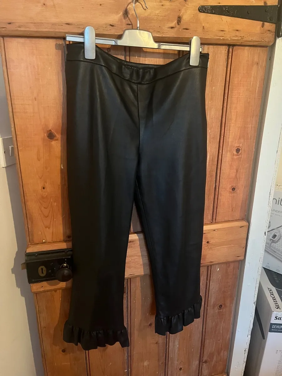 Zara leather style trousers