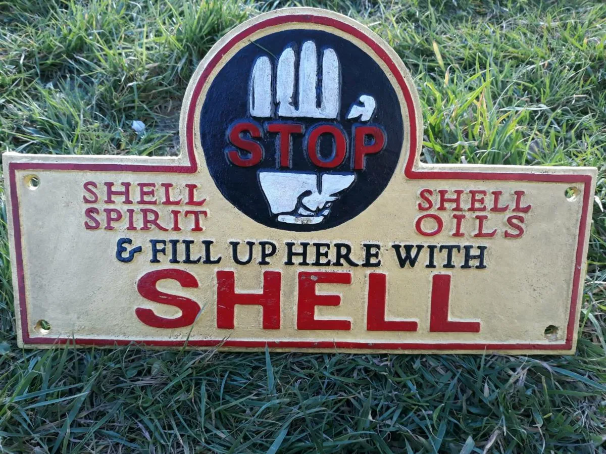 Shell Cast Iron Sign - Image 2