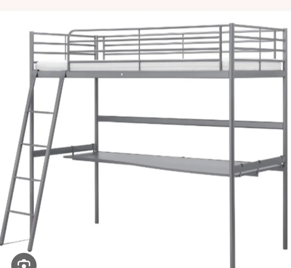 IKEA loft bed with desk and mattress like new - Image 1