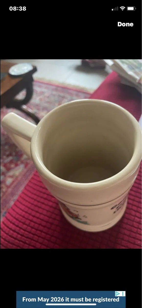 Good Luck From Ireland Ceramic Tankard - Image 4