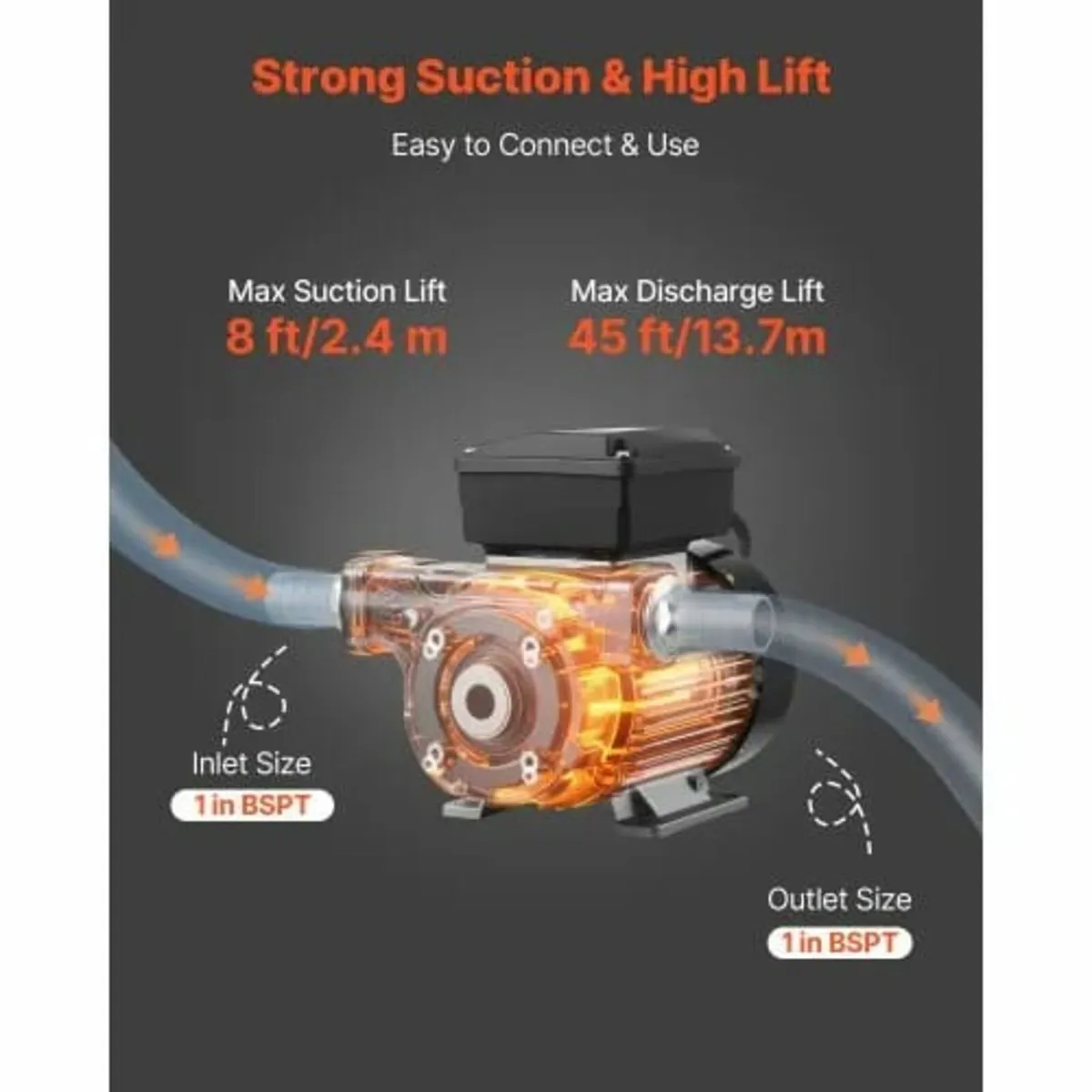 Oil Transfer Pump 230V, 16 GPM 60 L/min, AC Electr - Image 4