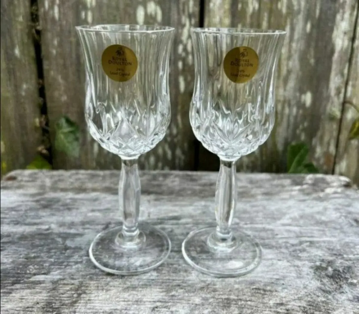 Duo Authentic Royal Doulton 'Roma' Wine Goblets - Image 2