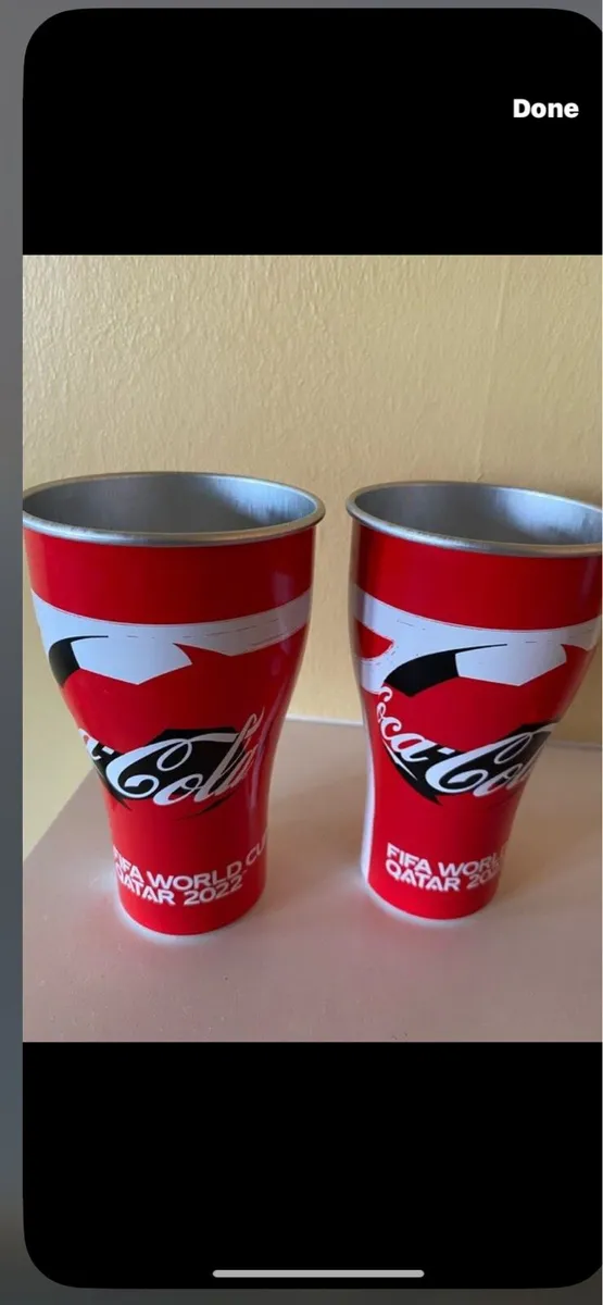 Water 2022 World Cup Coca Cola Cups - Image 1