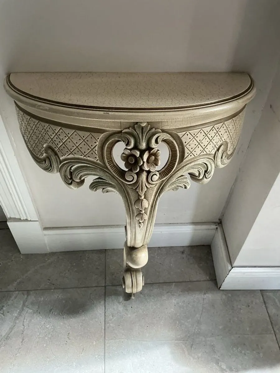 French style half moon wall table - Image 1