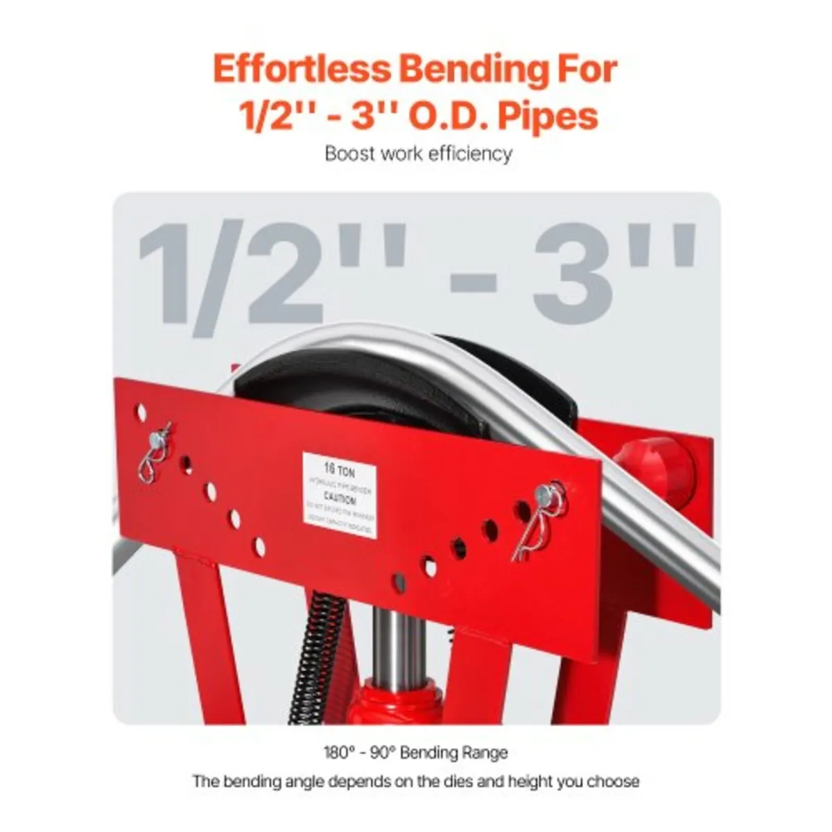 Hydraulic Pipe Bender, 16 Ton Manual Copper Exhaus - Image 4