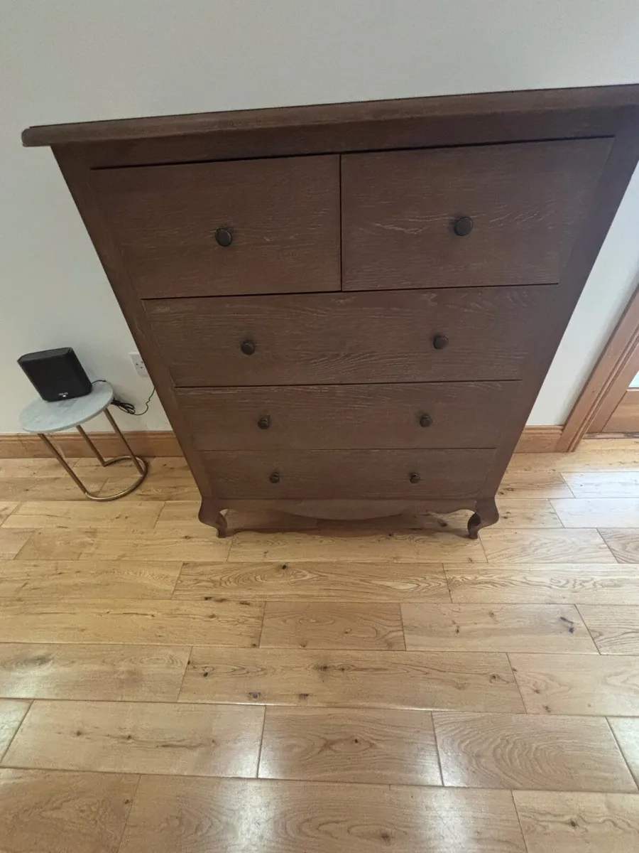 Oak 5 Drawer Tallboy - Image 1