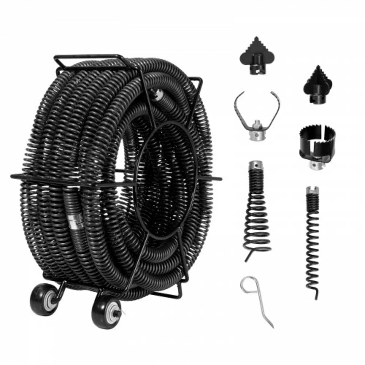 Drain Cleaning Cable 60 FT x 1-1/5 Inch, Professio - Image 1