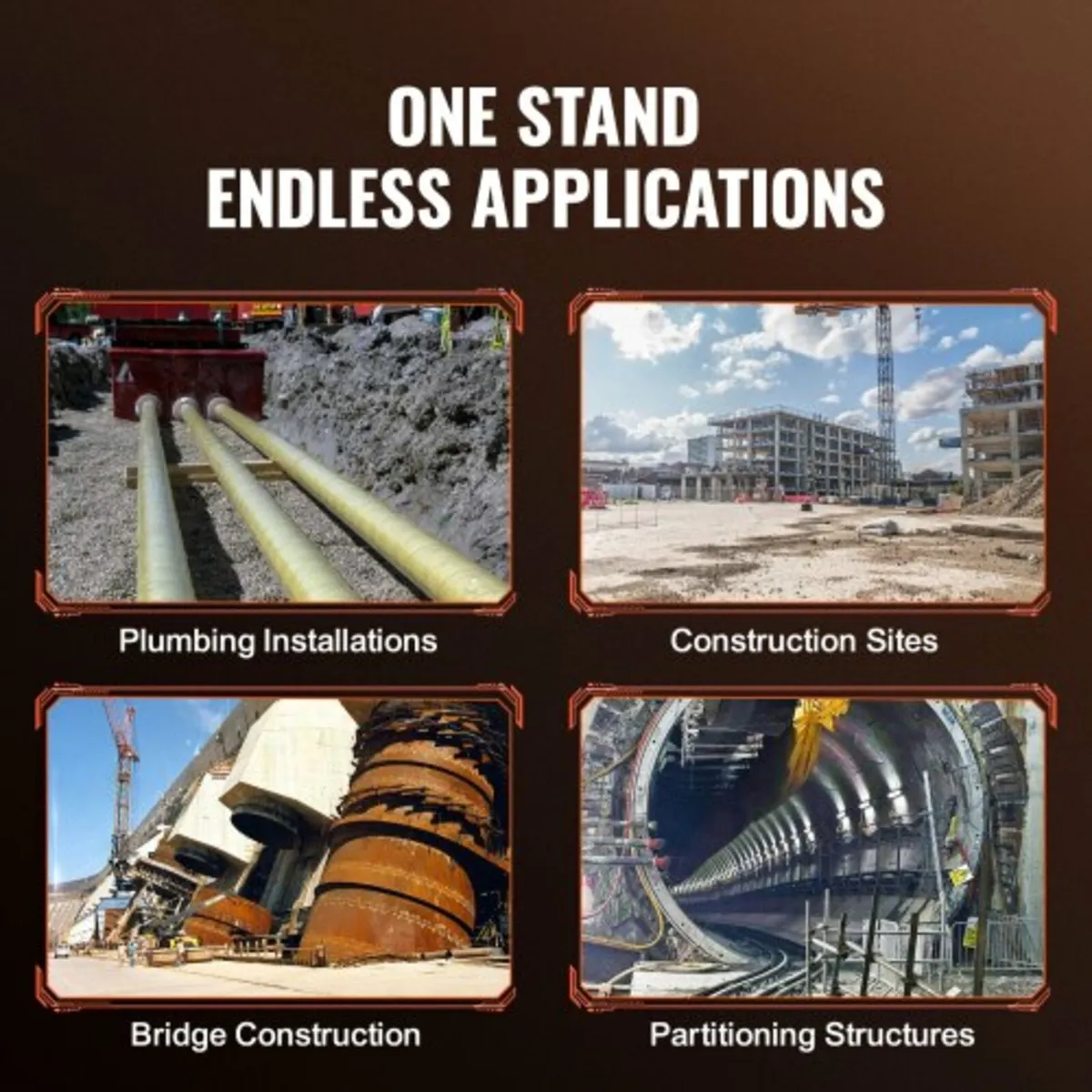 Pipe Stand with Roller Head 1134 kg Load for 5.1-9 - Image 4