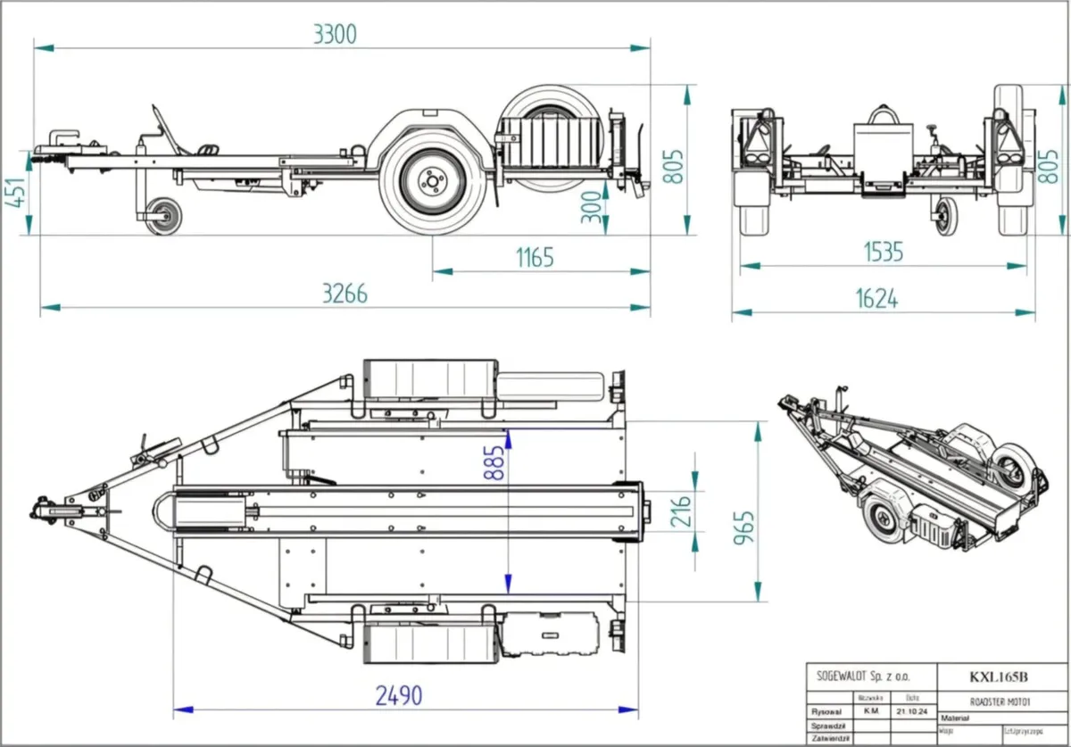 Motorcycle trailer Debon moto1 moto2 - Image 3