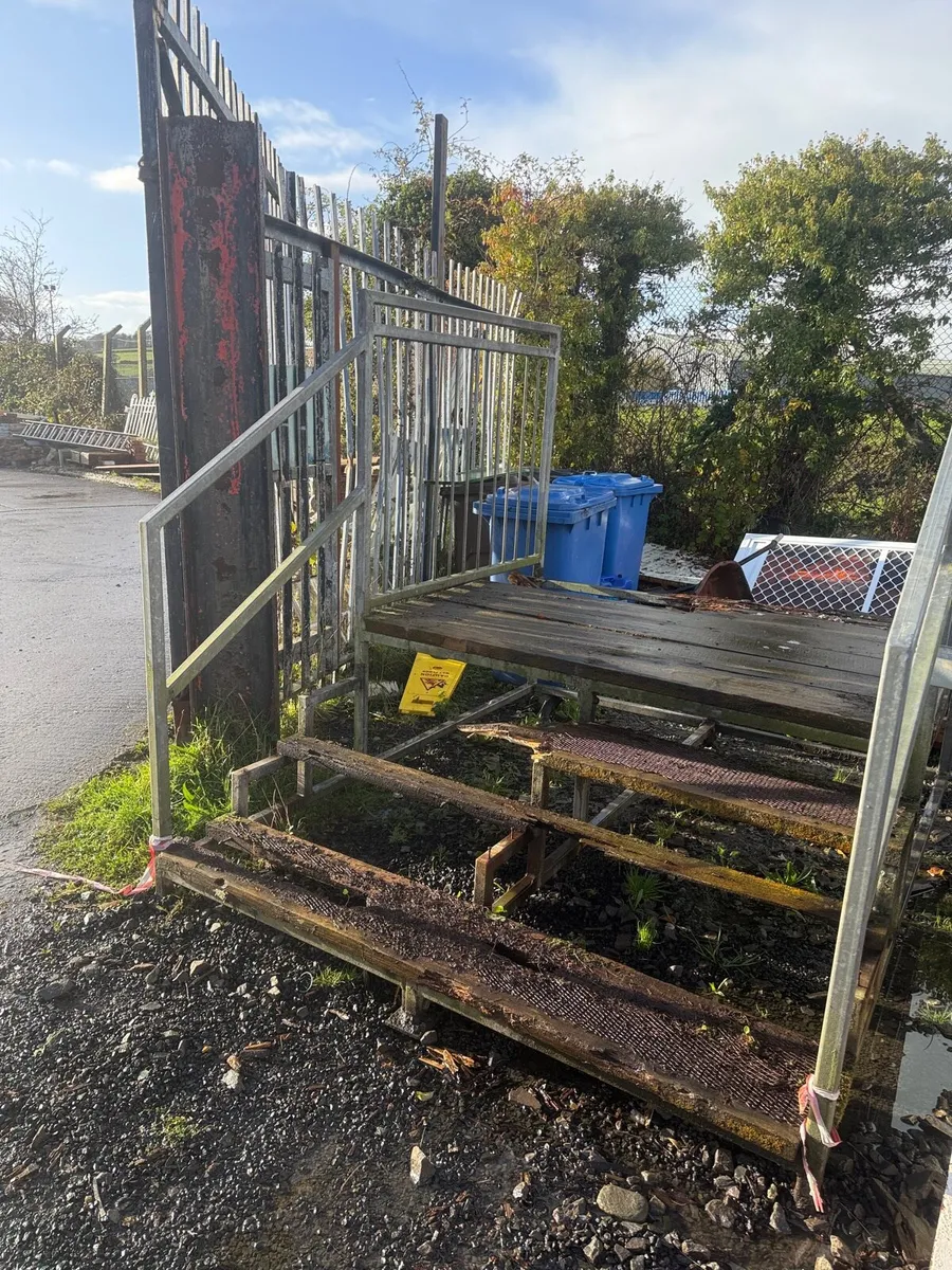 Galvanised fire exit steps for sale - Image 1