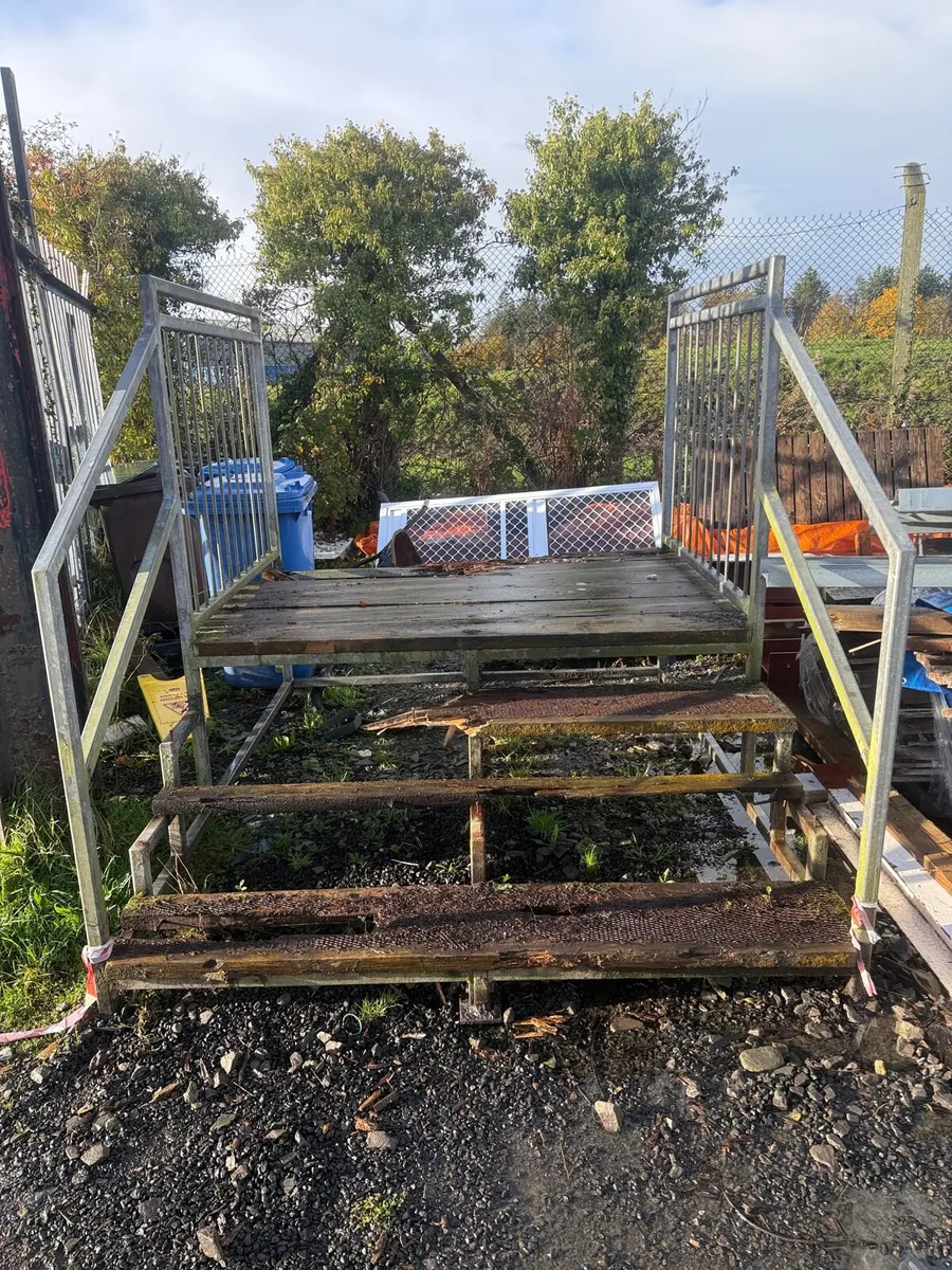 Galvanised fire exit steps for sale - Image 2