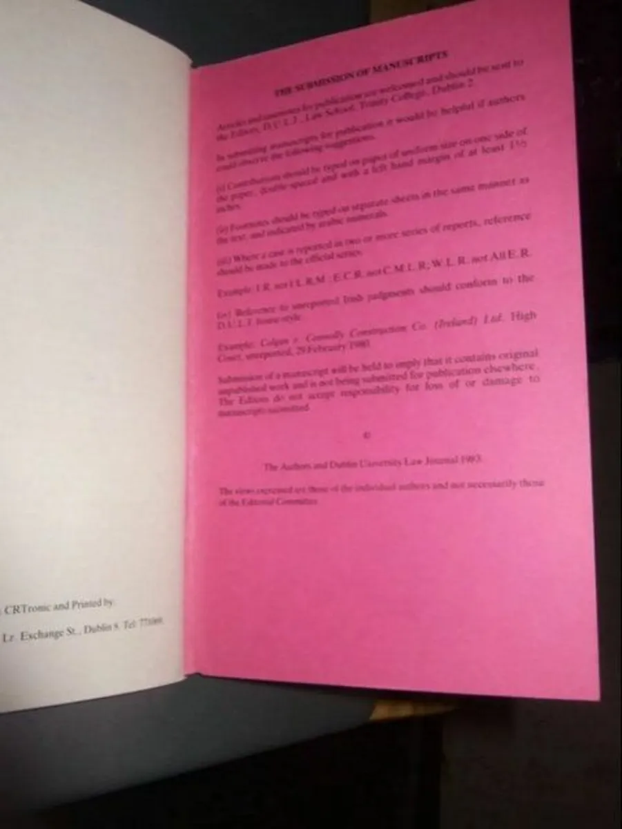 'Dublin University Law Journal' (DULJ) 1982 - Image 2
