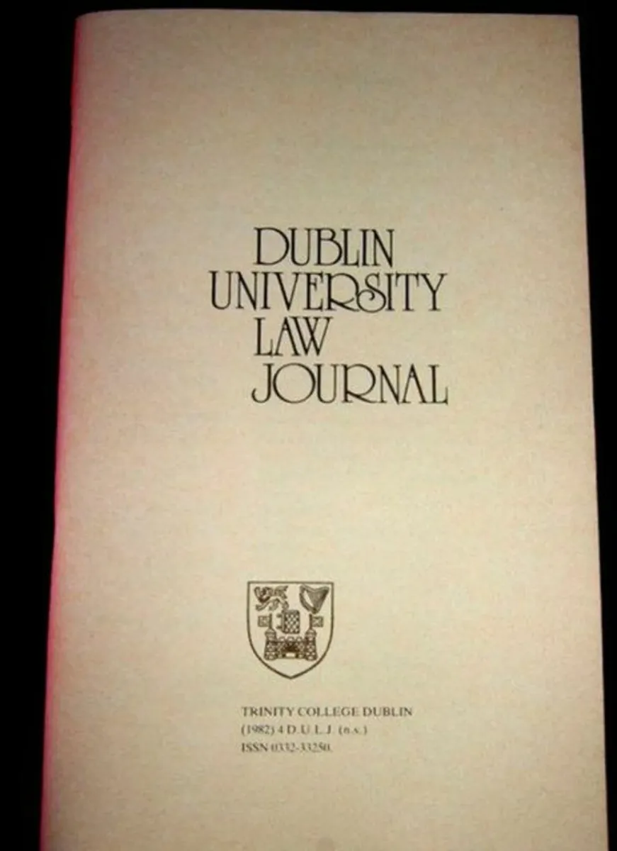 'Dublin University Law Journal' (DULJ) 1982 - Image 3