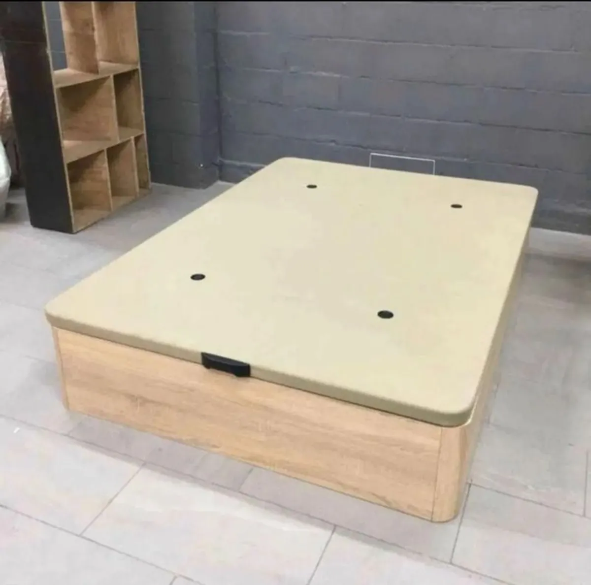 Oak Ottoman Storage Bed Stylish Space, Double size - Image 2