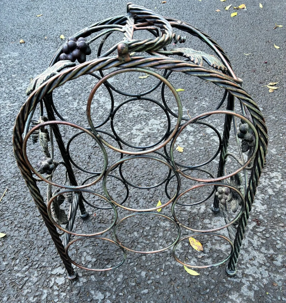 Vintage Cast Iron Wine Stand - Image 1