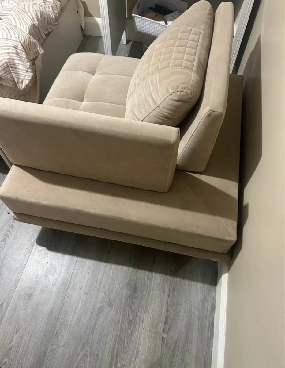 Modern Beige accent chair - Image 4