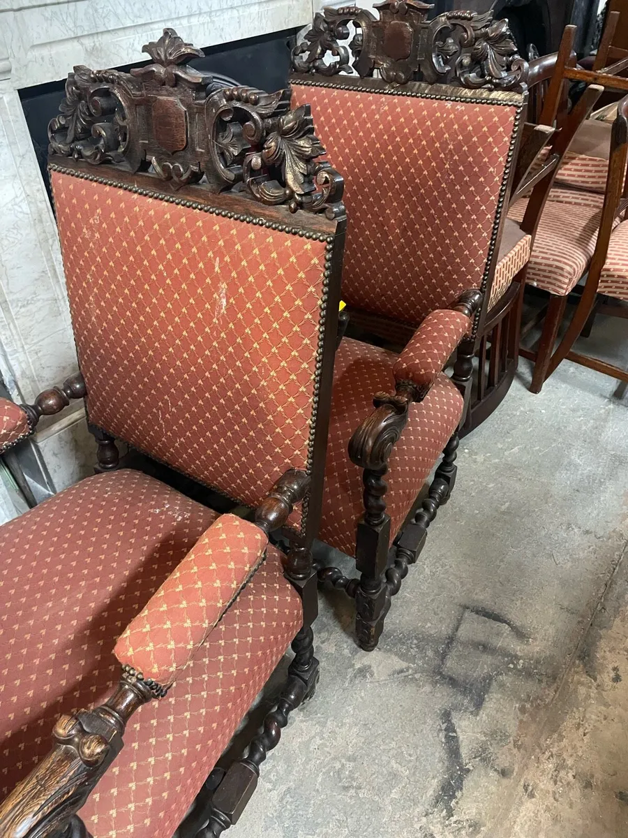 Victorian Oak dining suite - Image 3