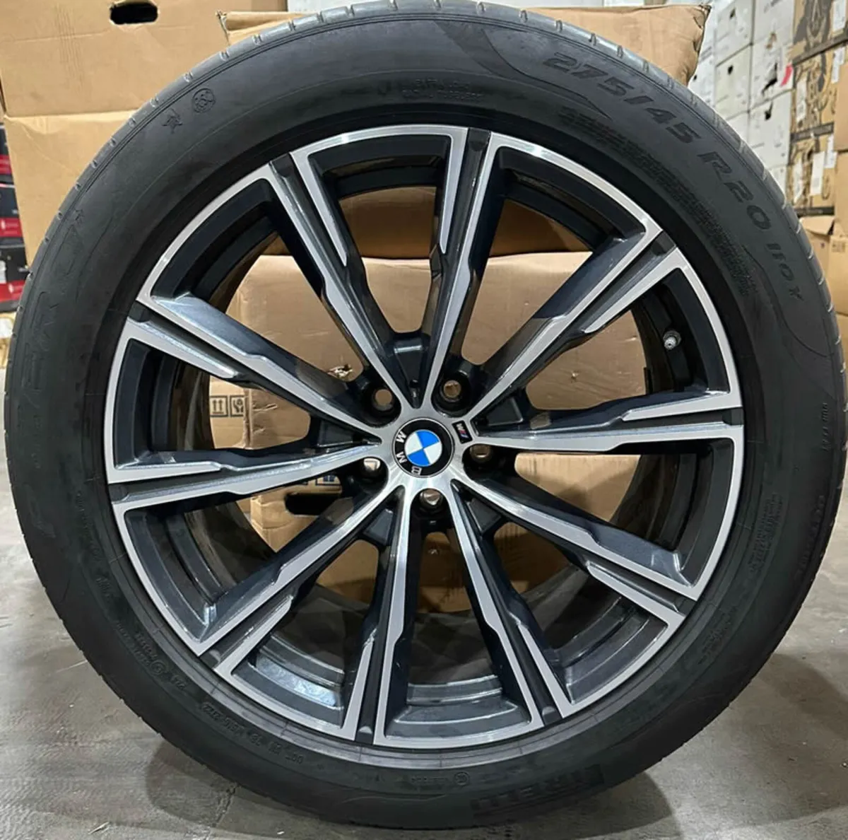 20" GENUINE OEM BMW 740M ALLOY WHEELS & TYRES X5 - Image 4