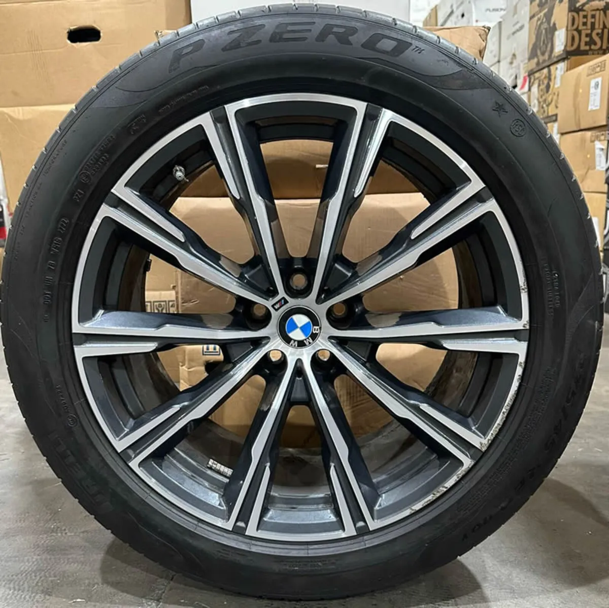 20" GENUINE OEM BMW 740M ALLOY WHEELS & TYRES X5 - Image 2