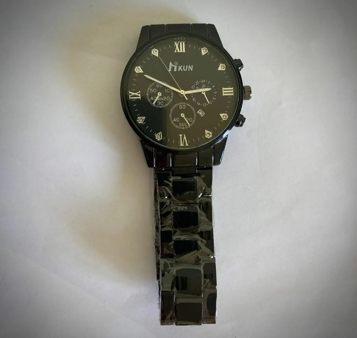 Black Nikun Men’s Quartz Watch - Image 3