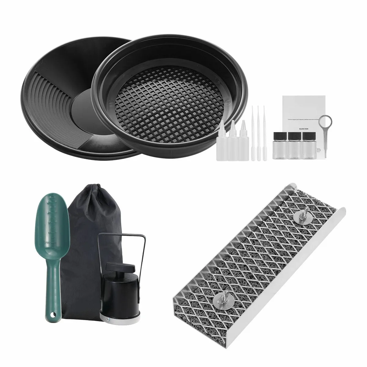 Gold Panning Kit With Mini Sluice Box, 12" Aluminu - Image 3
