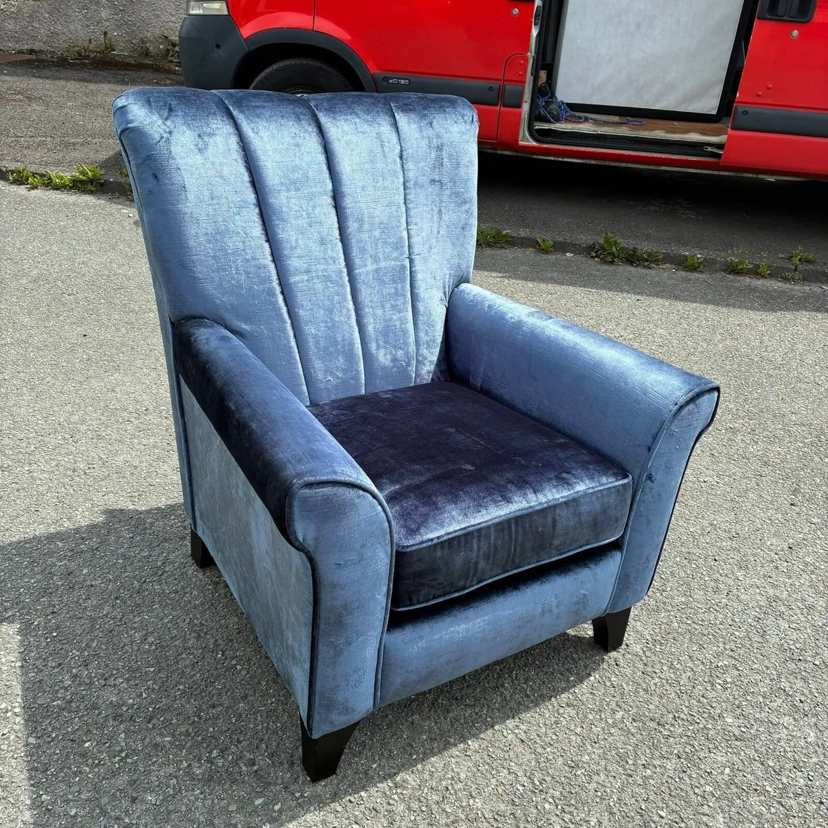 New Condition!  Velvet Armchair - Image 1