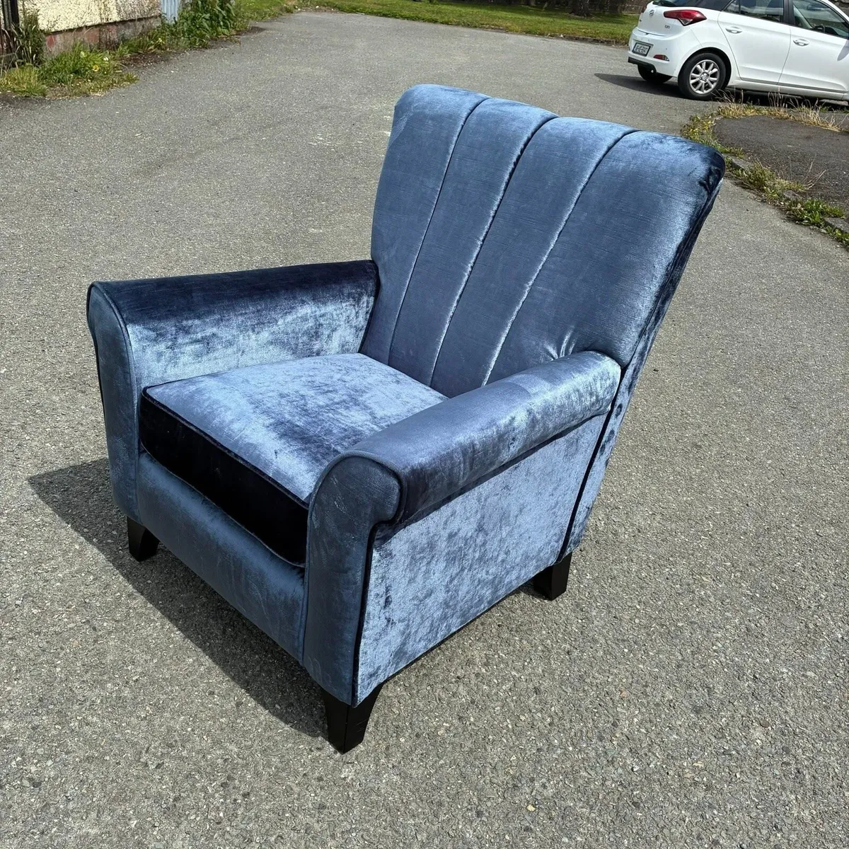 New Condition!  Velvet Armchair - Image 4