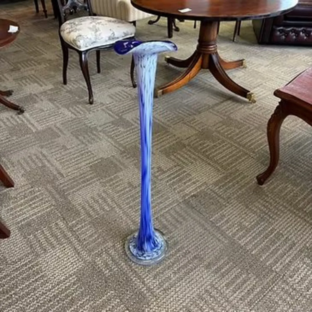 Vintage Murano art glass calla lily vase, hand-blo