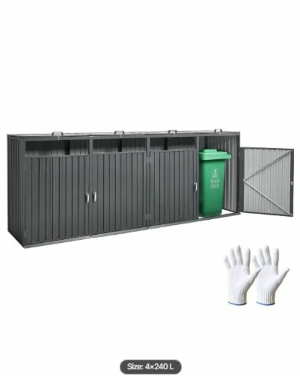 Trash Can Storage, 4 x 52.79 Gal Trash Bin Storage - Image 1