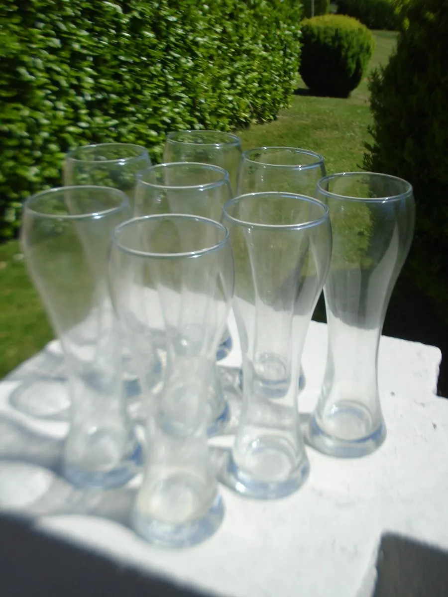 8 TALL 10 INCH (26cm)  DRINKING GLASSES. - Image 1