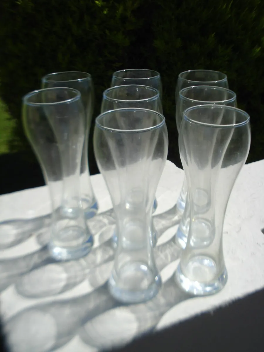 8 TALL 10 INCH (26cm)  DRINKING GLASSES. - Image 2